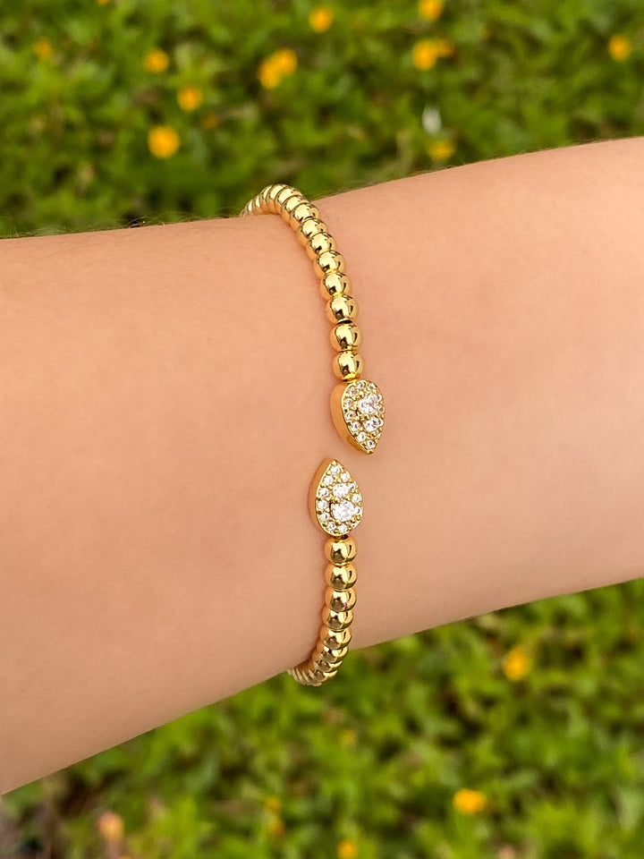 Brazalete Bolitas Con Gota Zirconias