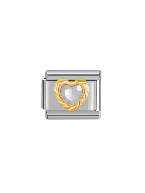 Charm Corazon con Zirconia