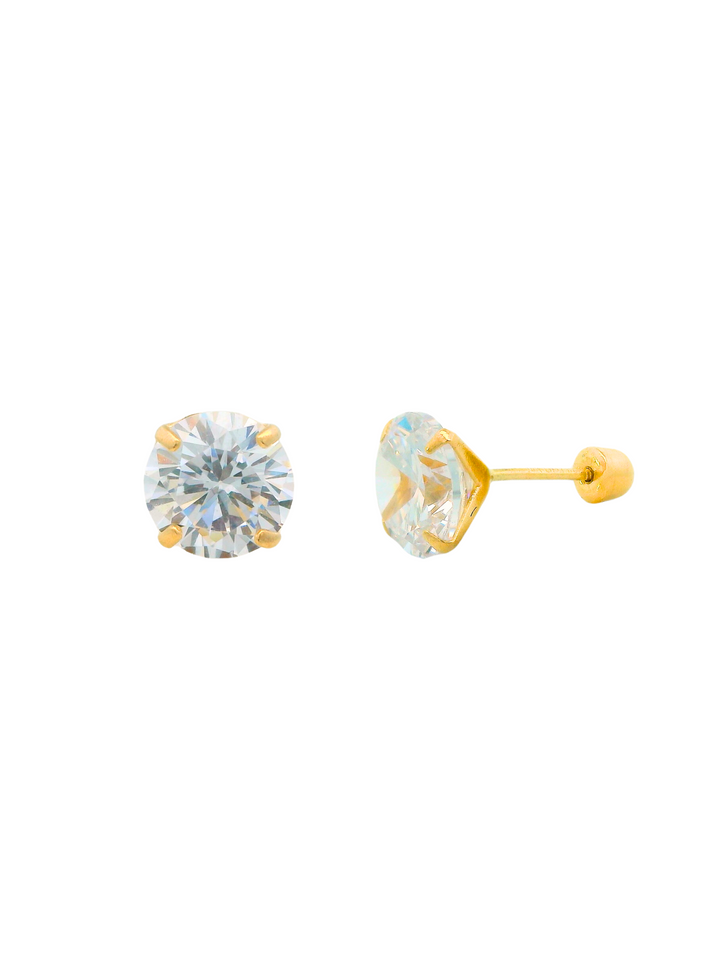 Broquel Zirconia Oro 14k