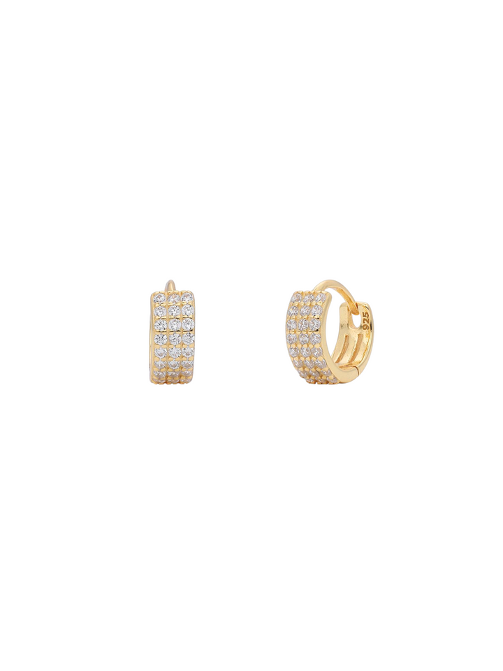 Par Mini Arracada Con Zirconias 9 mm