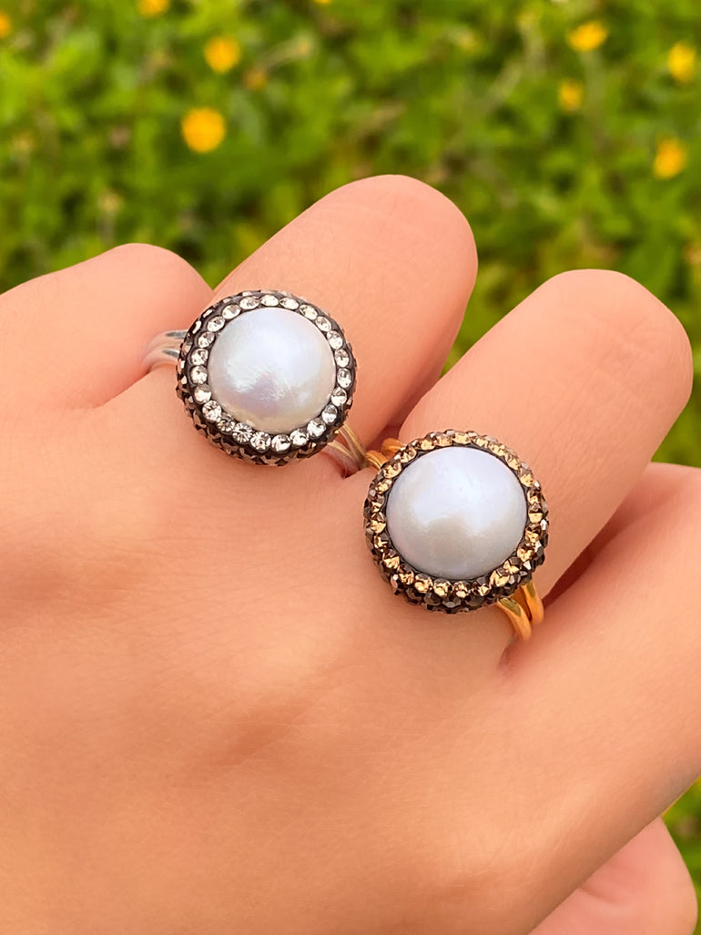 Anillo Con Perla Barroca