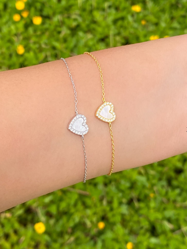 Pulsera Corazon Madre Perla