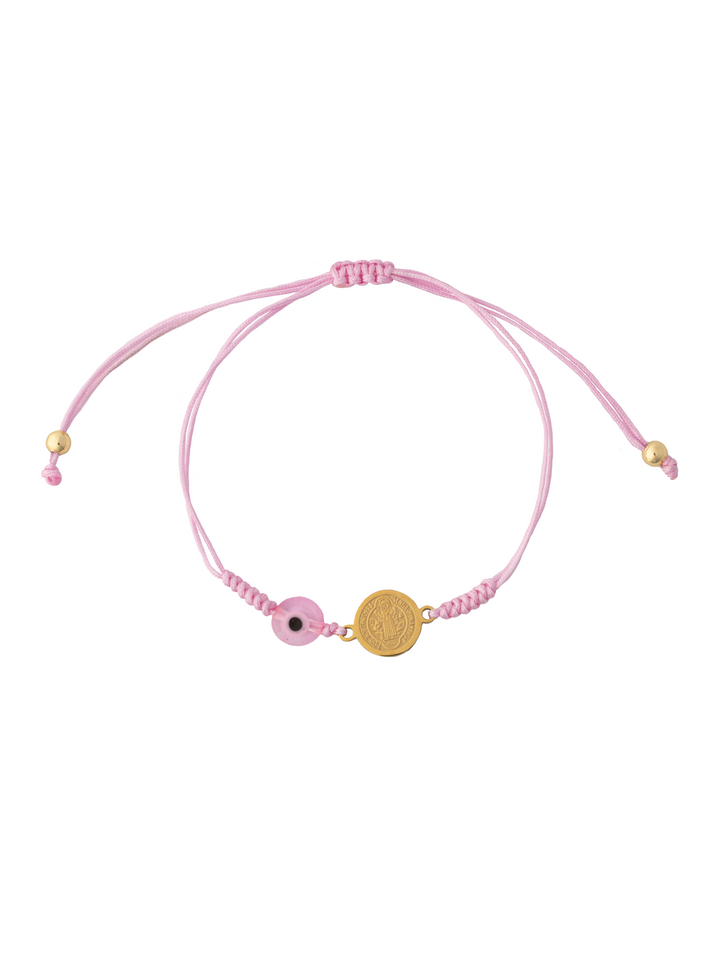 Pulsera Hilo Con Ojo Y San Benito