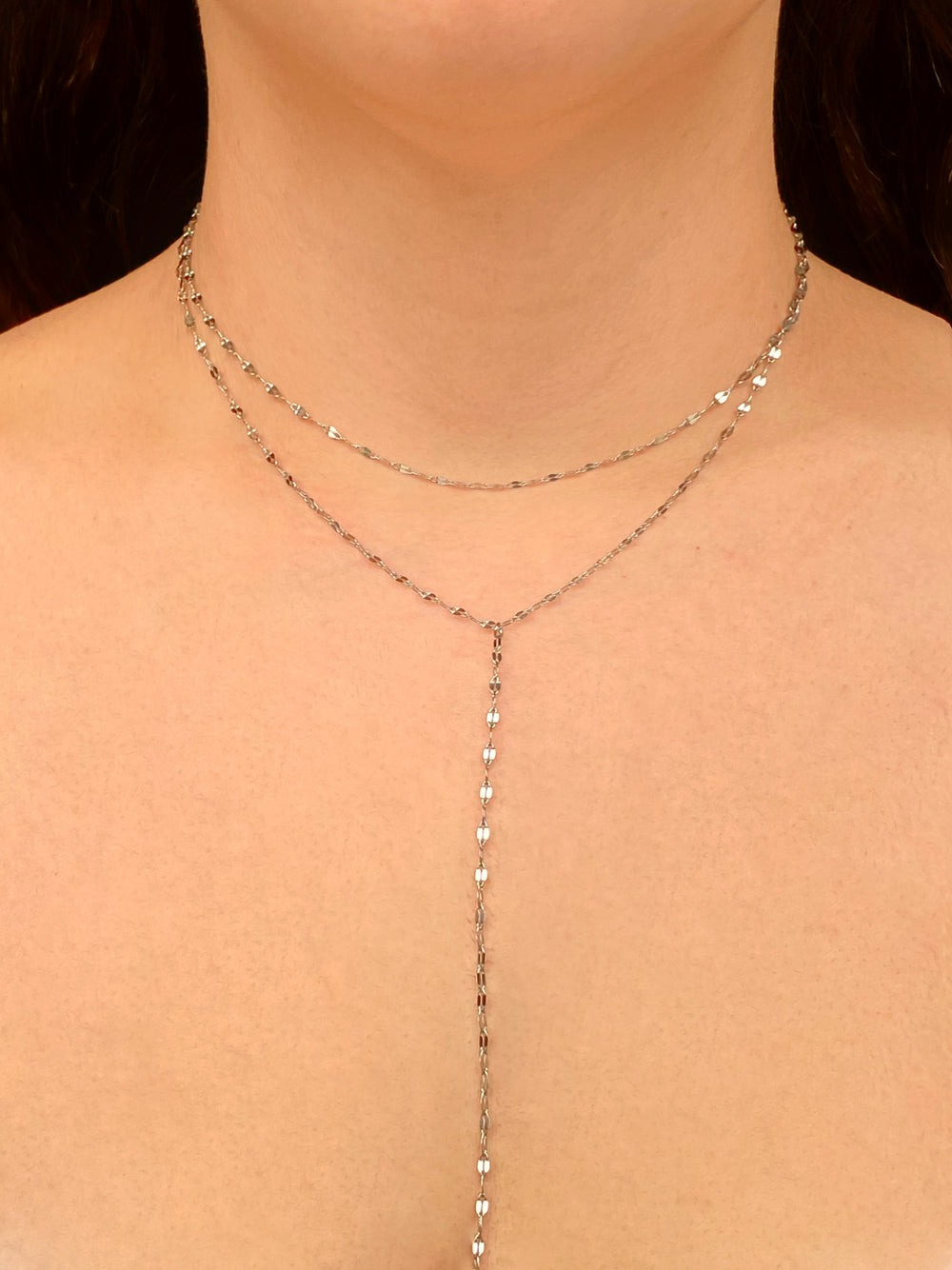 Collar Corbatin Doble Ovalado Planchado