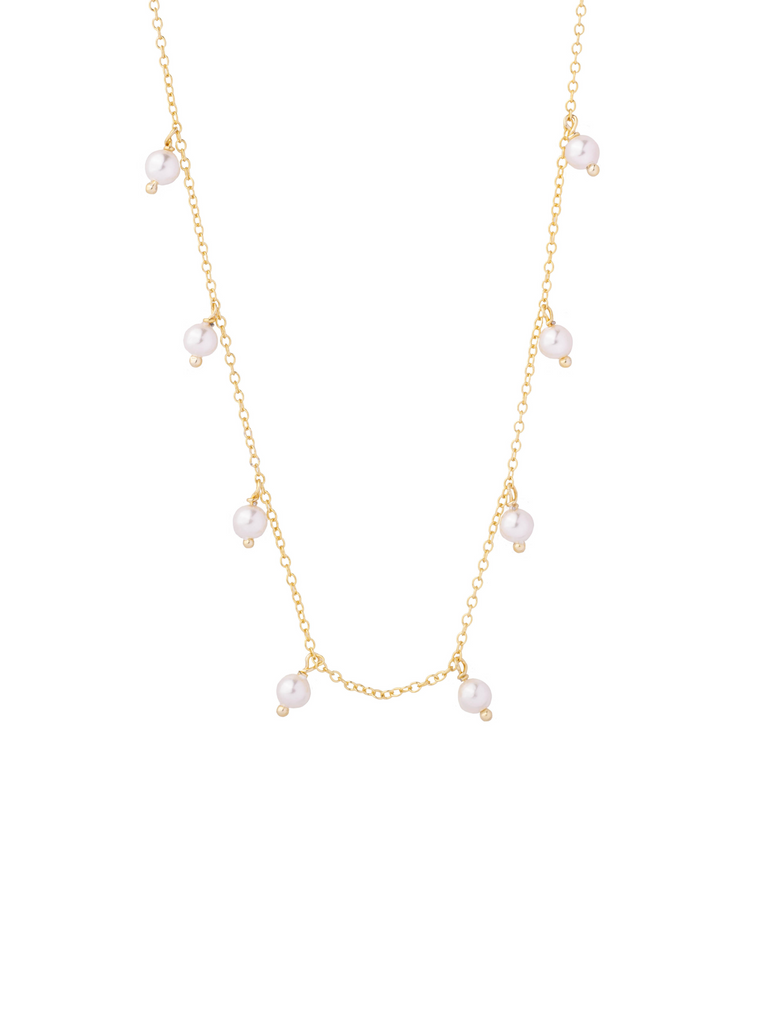 Collar Con Perlitas Colgantes