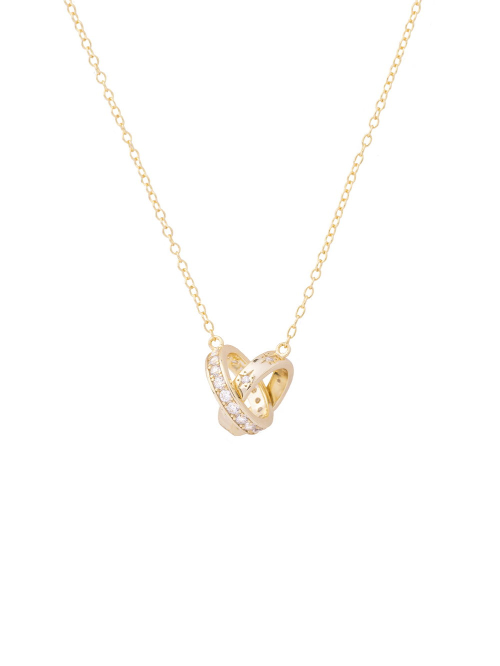 Collar Doble Circulos Enlazados