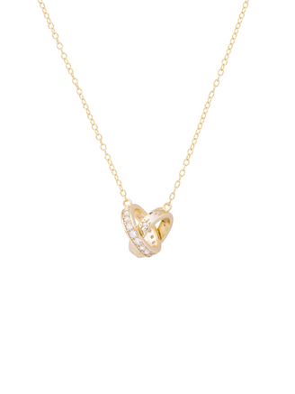 Collar Doble Circulos Enlazados