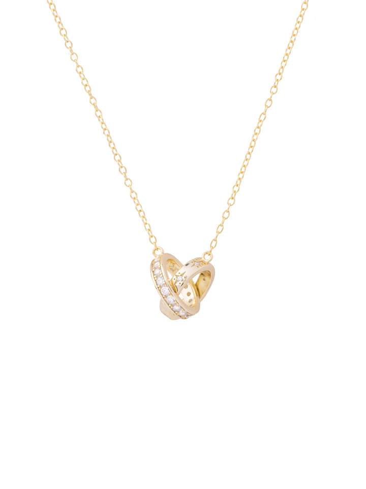 Collar Doble Circulos Enlazados
