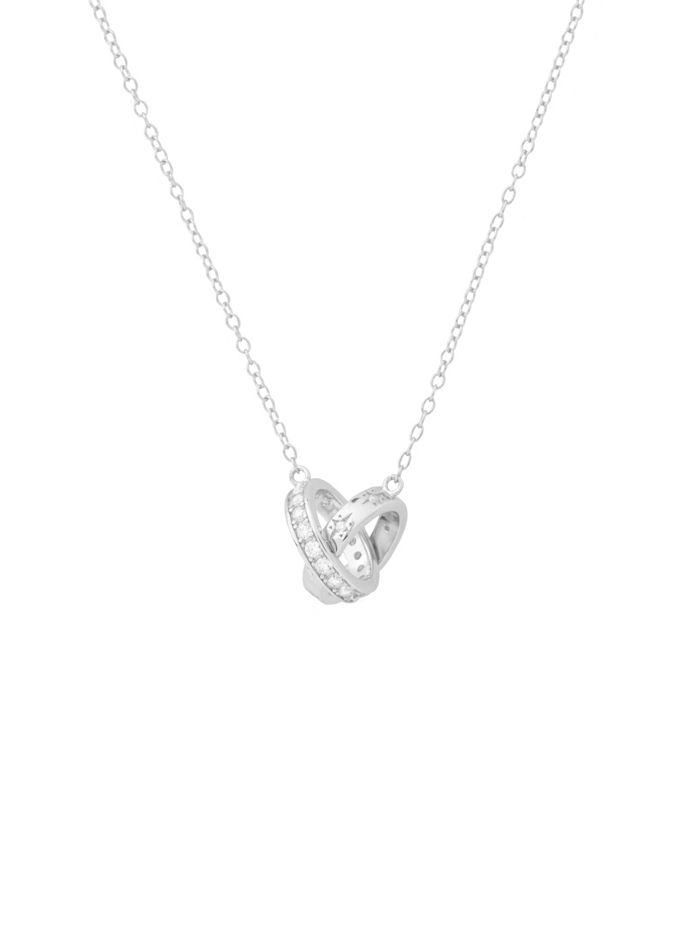 Collar Doble Circulos Enlazados