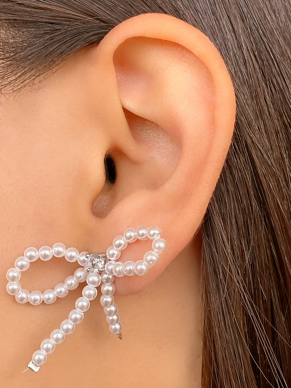 Par Arete Moño Perlas Con Zirconia