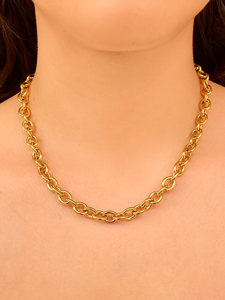 Collar Eslabones Redondos 7 mm