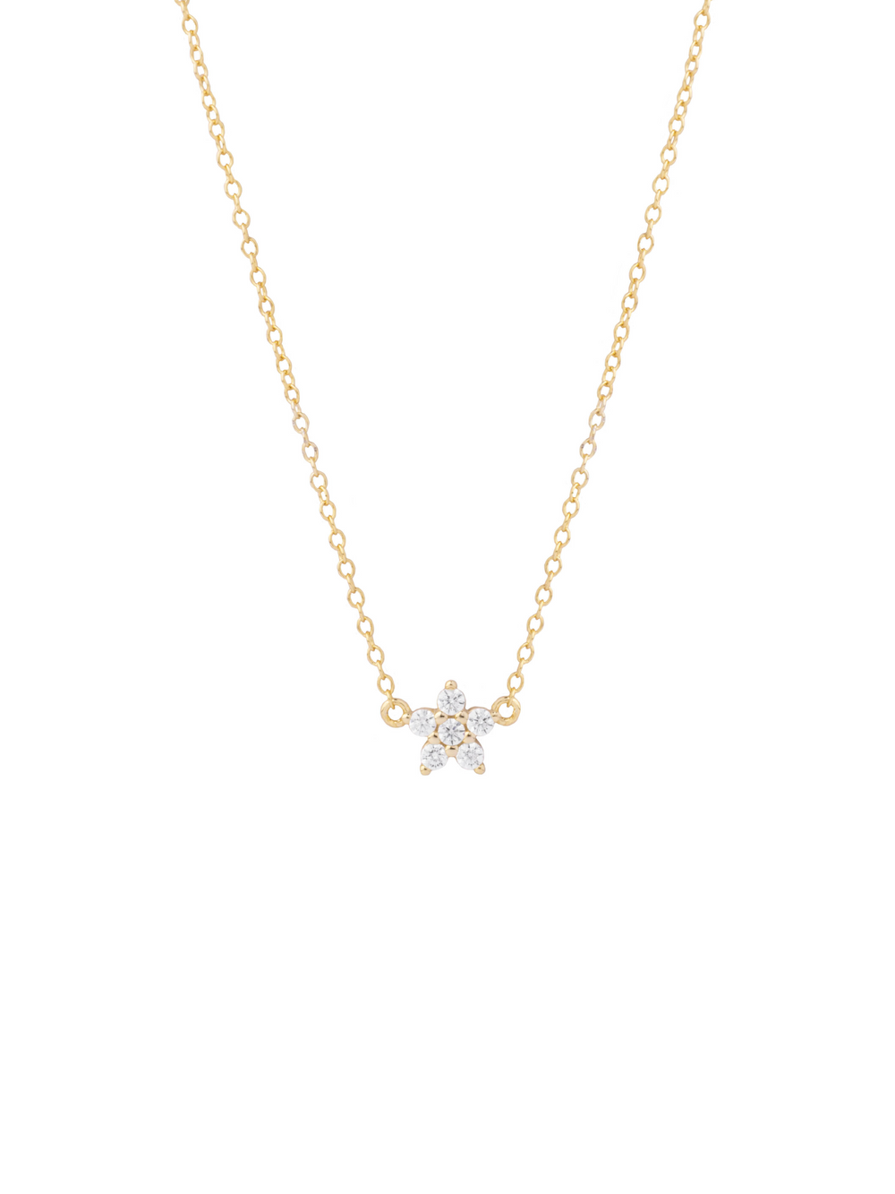 Collar Con Flor Zirconias