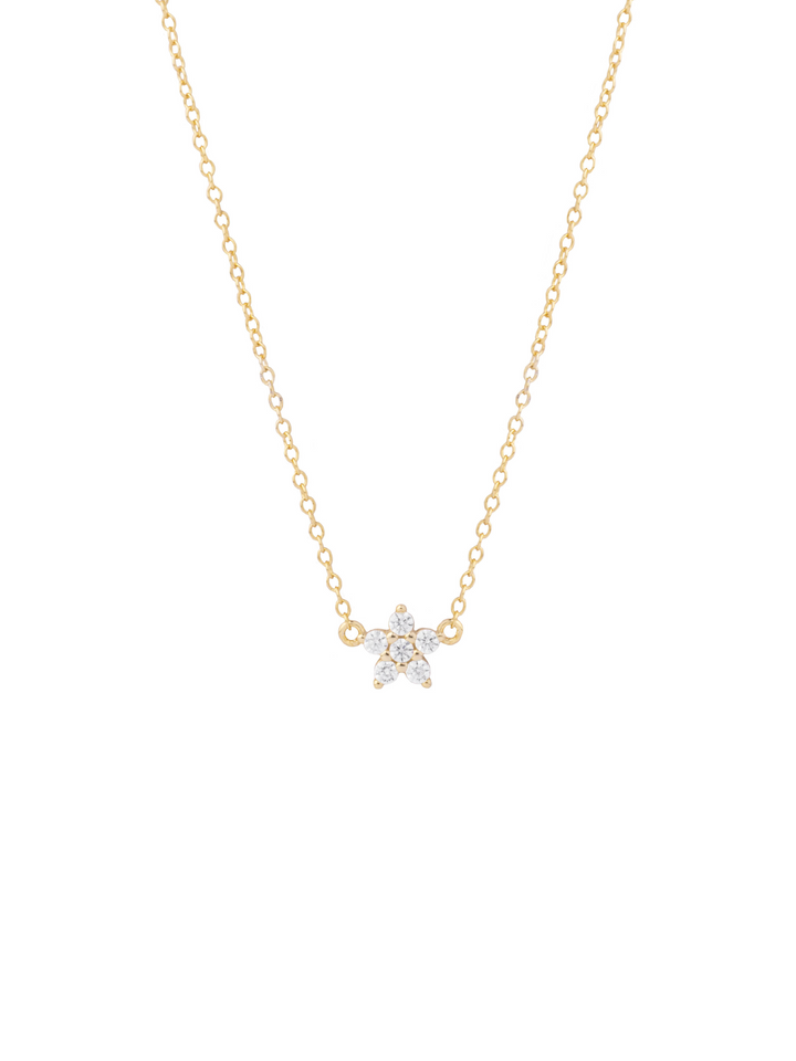 Collar Con Flor Zirconias