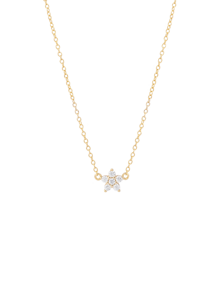 Collar Con Flor Zirconias