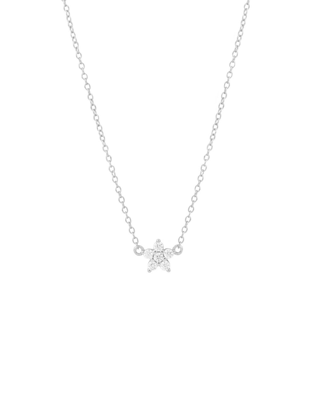 Collar Con Flor Zirconias