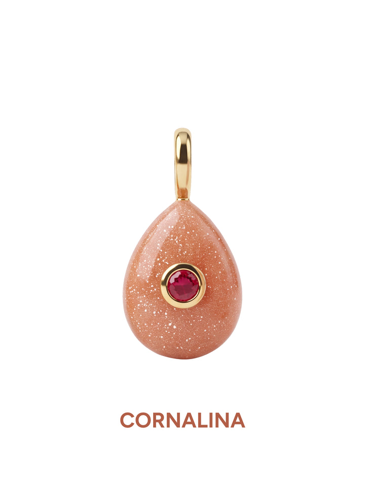 Dije Ovalado Con Centro Zirconia