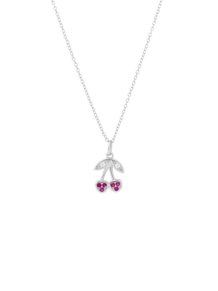 Collar Dije Cerezas Zirconia