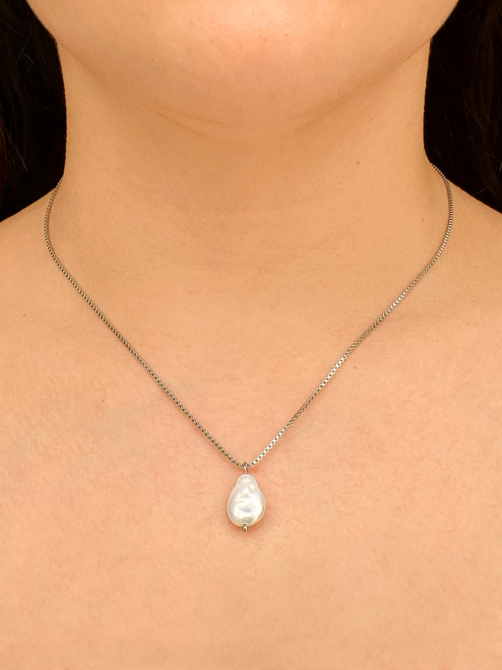 Collar Dije Perla Irregular