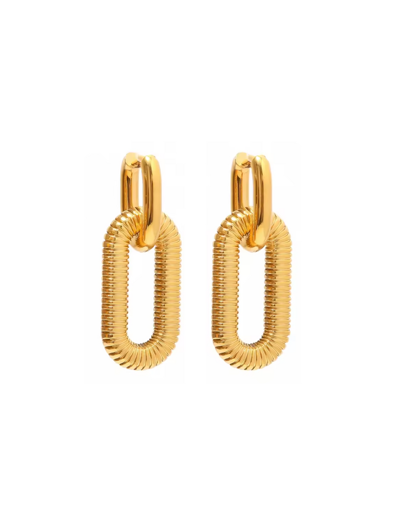 Par Arracada Con Dije Ovalado