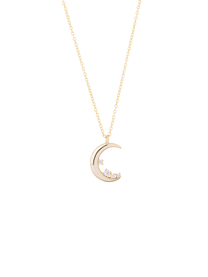 Collar Luna Con Zirconia