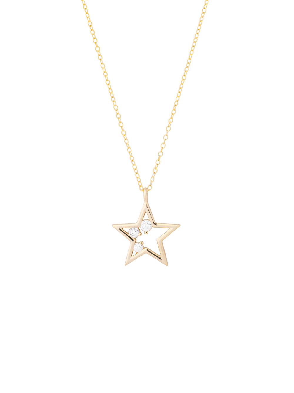 Collar Contorno Estrella Con Zirconias