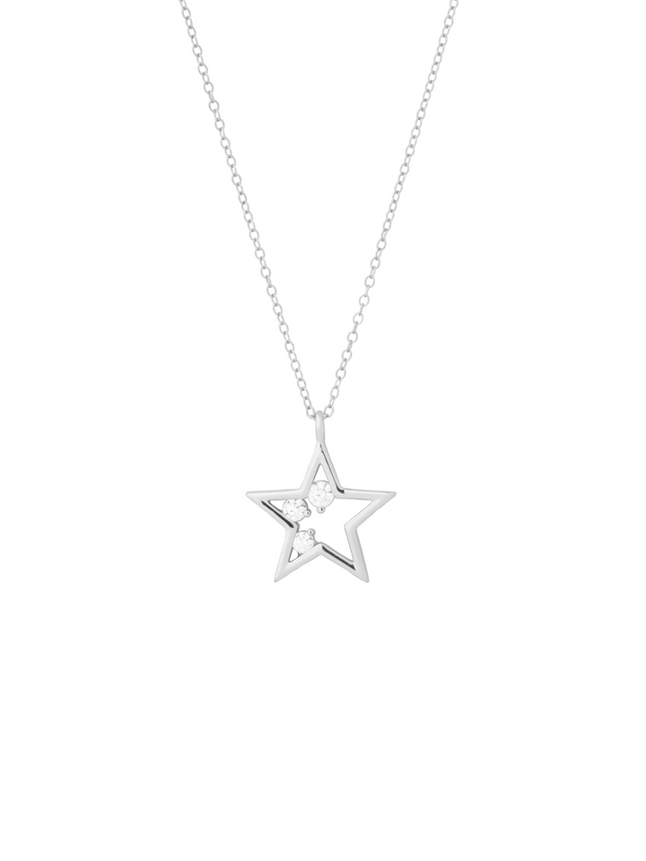 Collar Contorno Estrella Con Zirconias