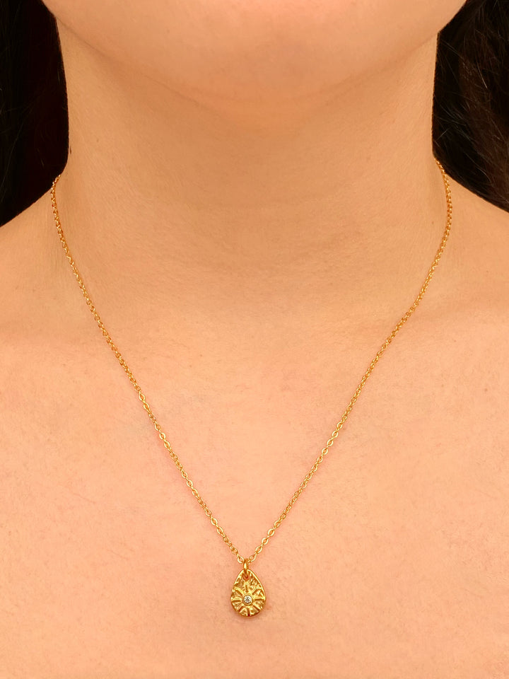 Collar Dije Gota Con Sol