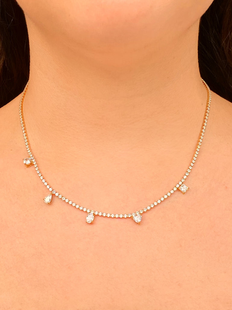 Collar Tennis Zirconias Con Figuras