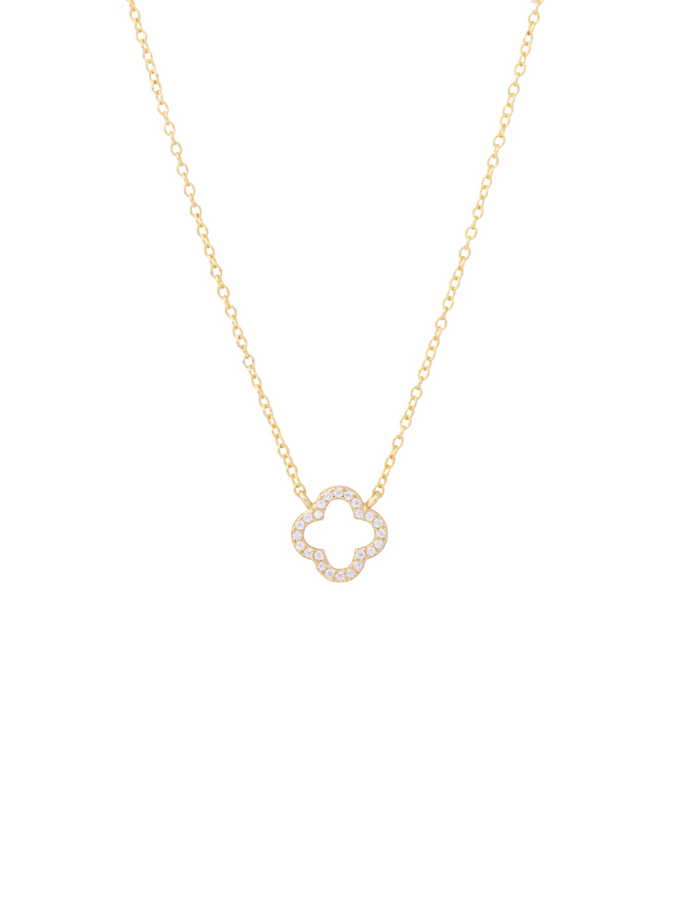 Collar Con Contorno Trebol Abierto