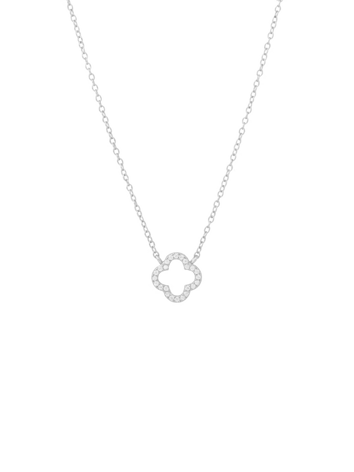 Collar Con Contorno Trebol Abierto
