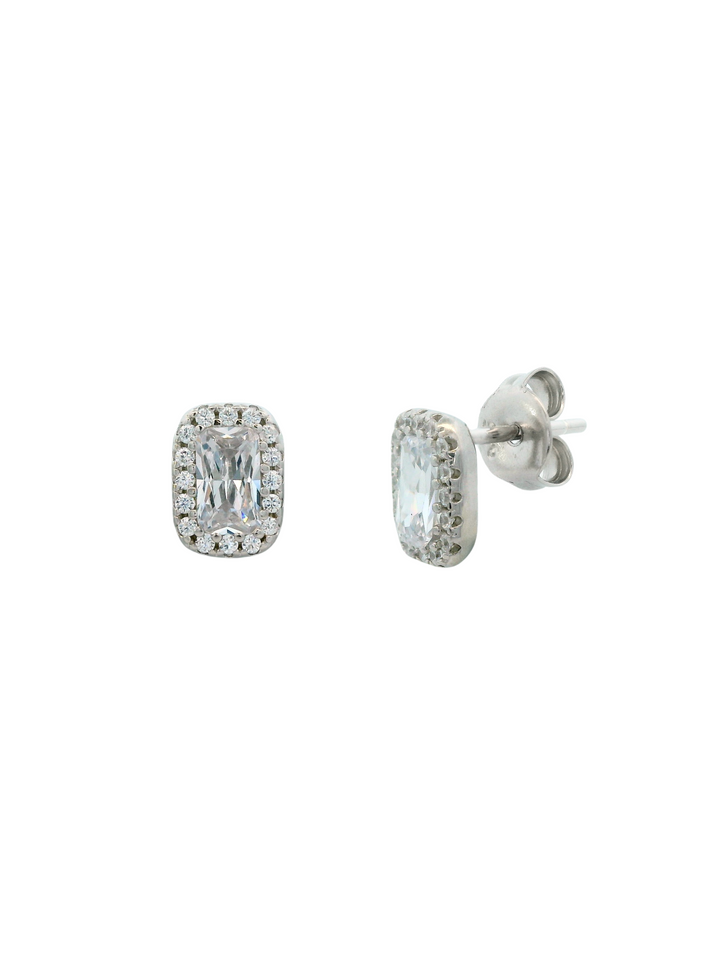 Par Arete Baguette Con Zirconias