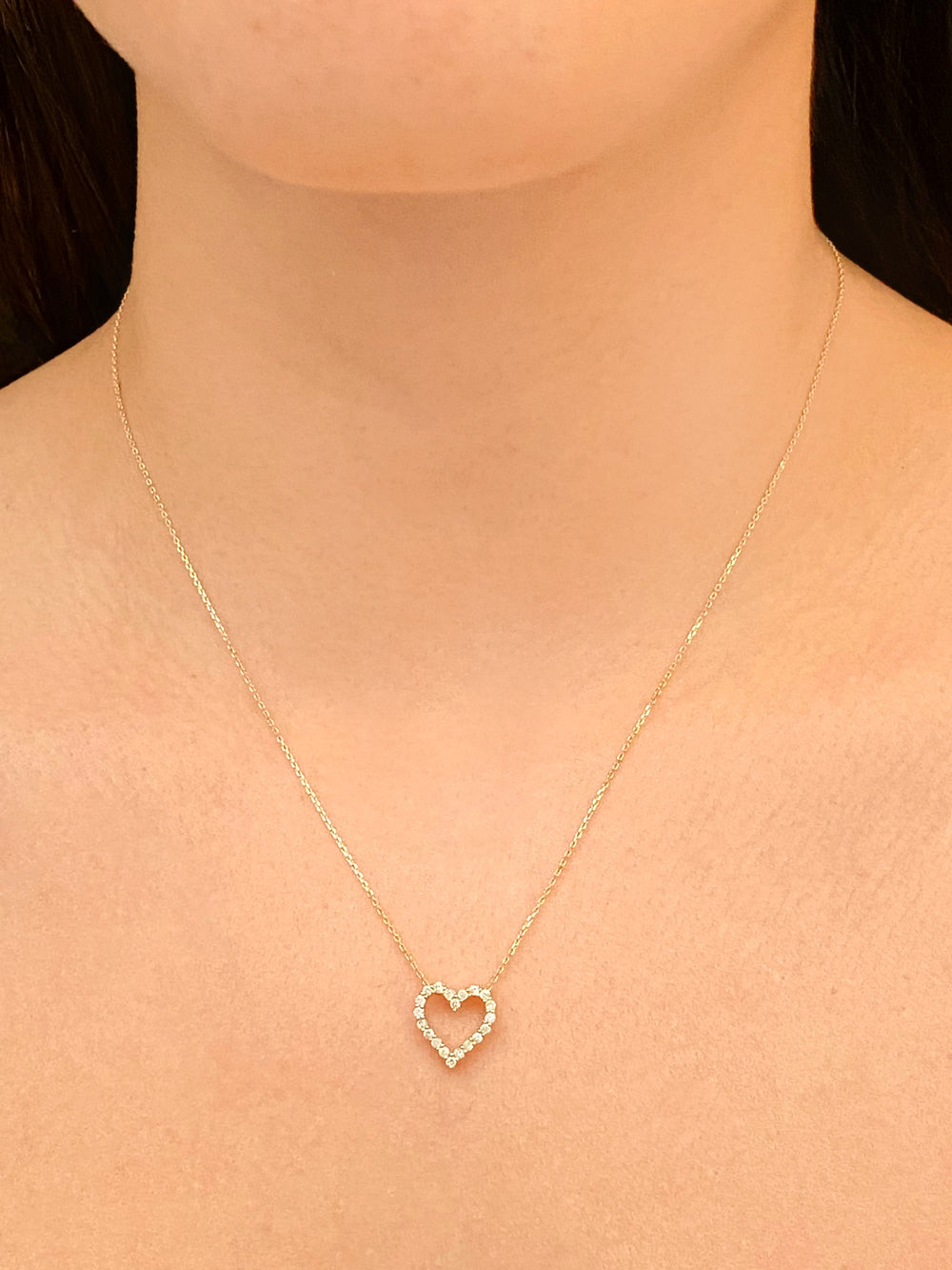 Collar Dije Corazón Diamante 0.25 Ct