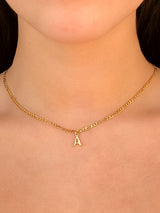 Collar Cadena Eslabon 3 mm Con Inicial