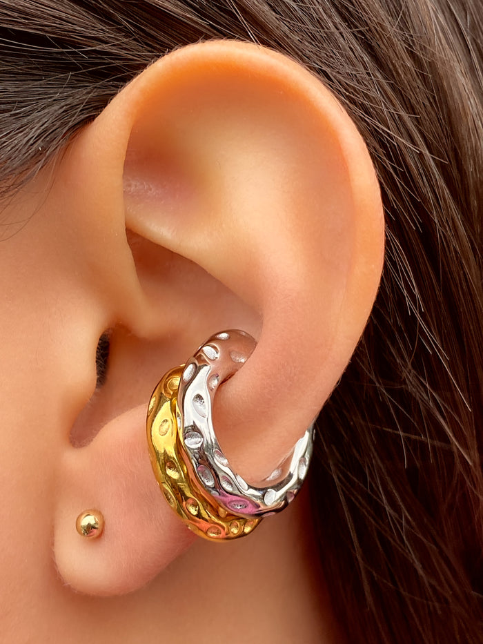 Ear Cuff Chunky Con Textura