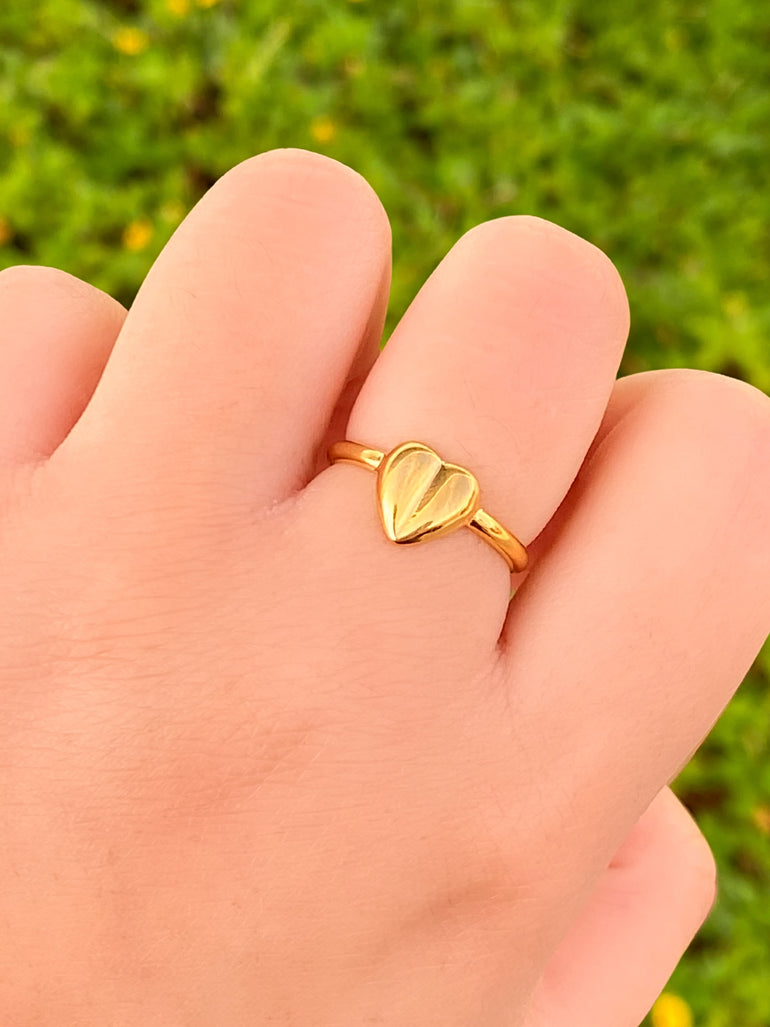 Anillo Semi Ajustable Corazon Liso