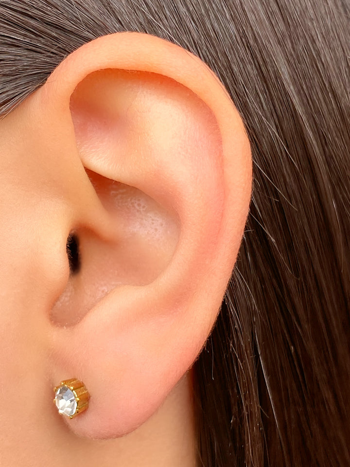 Par Arete Linea Zirconias Forma Abanico 2 en 1