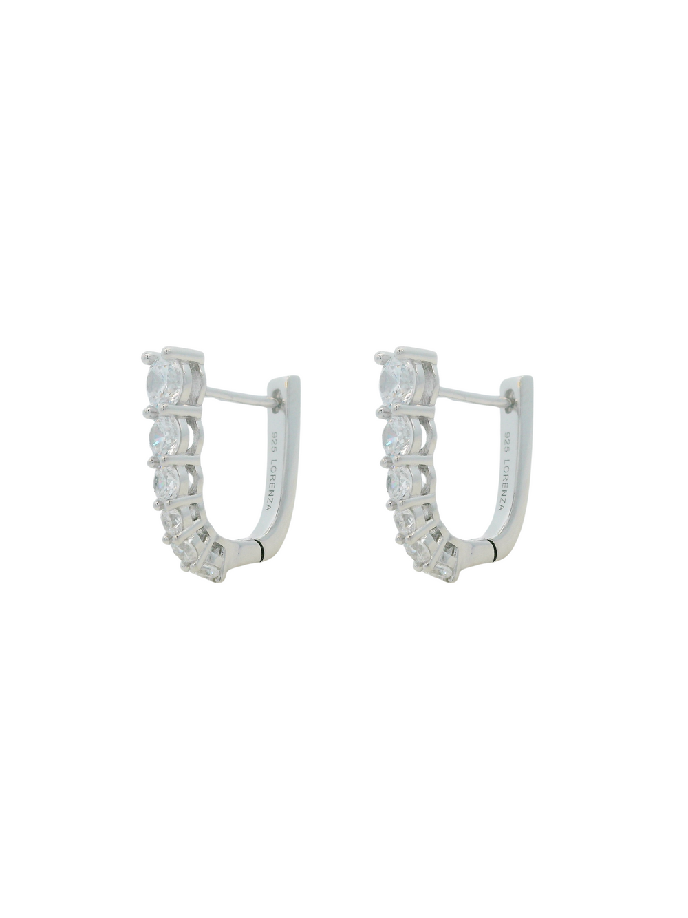 Par Arracada Rectangular Con Zirconias
