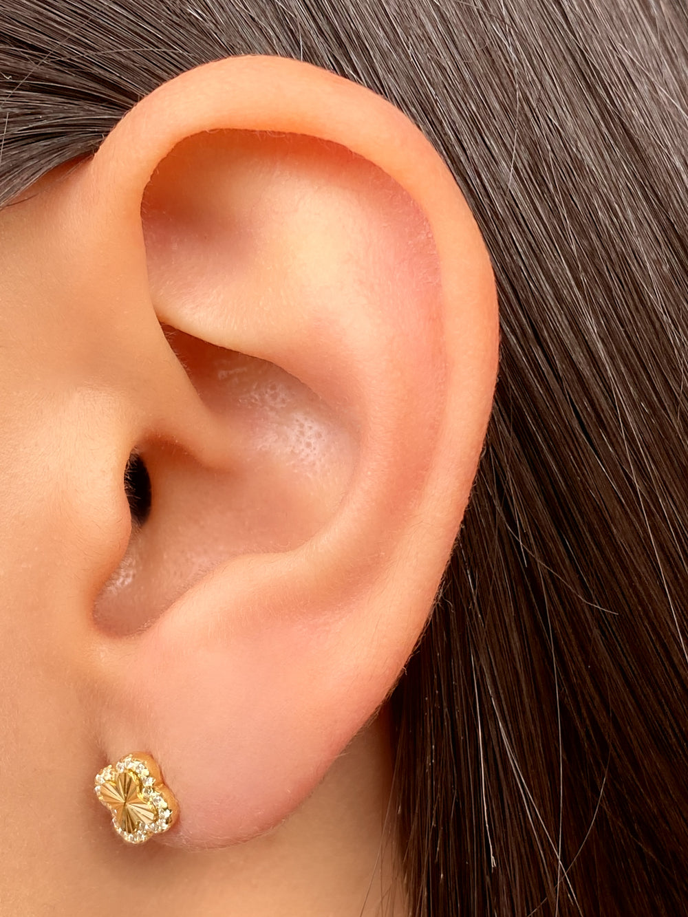 Par Arete Trebol Contorno Zirconias