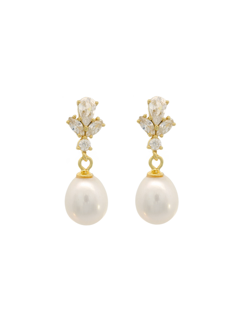 Par Arete Zirconias Con Perla