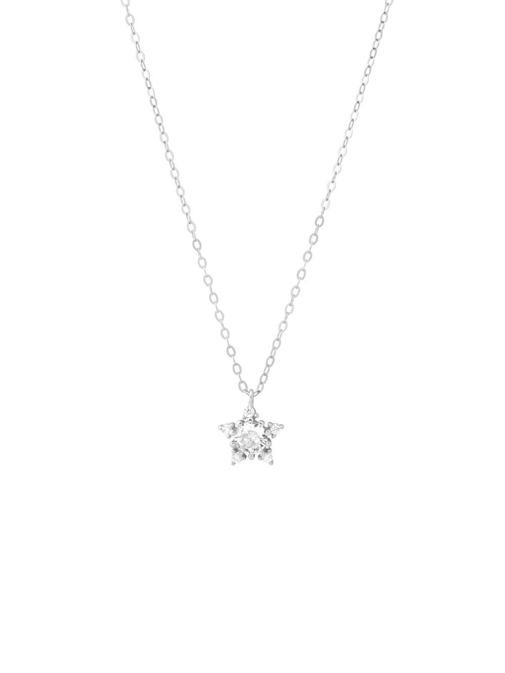 Collar Con Dije Estrella Zirconia