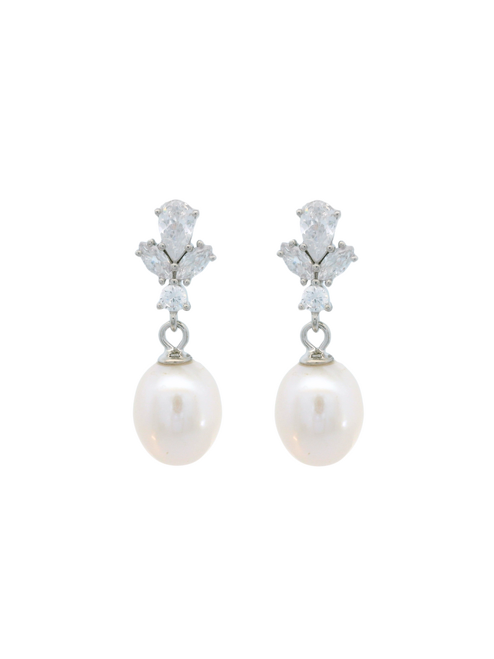 Par Arete Zirconias Con Perla