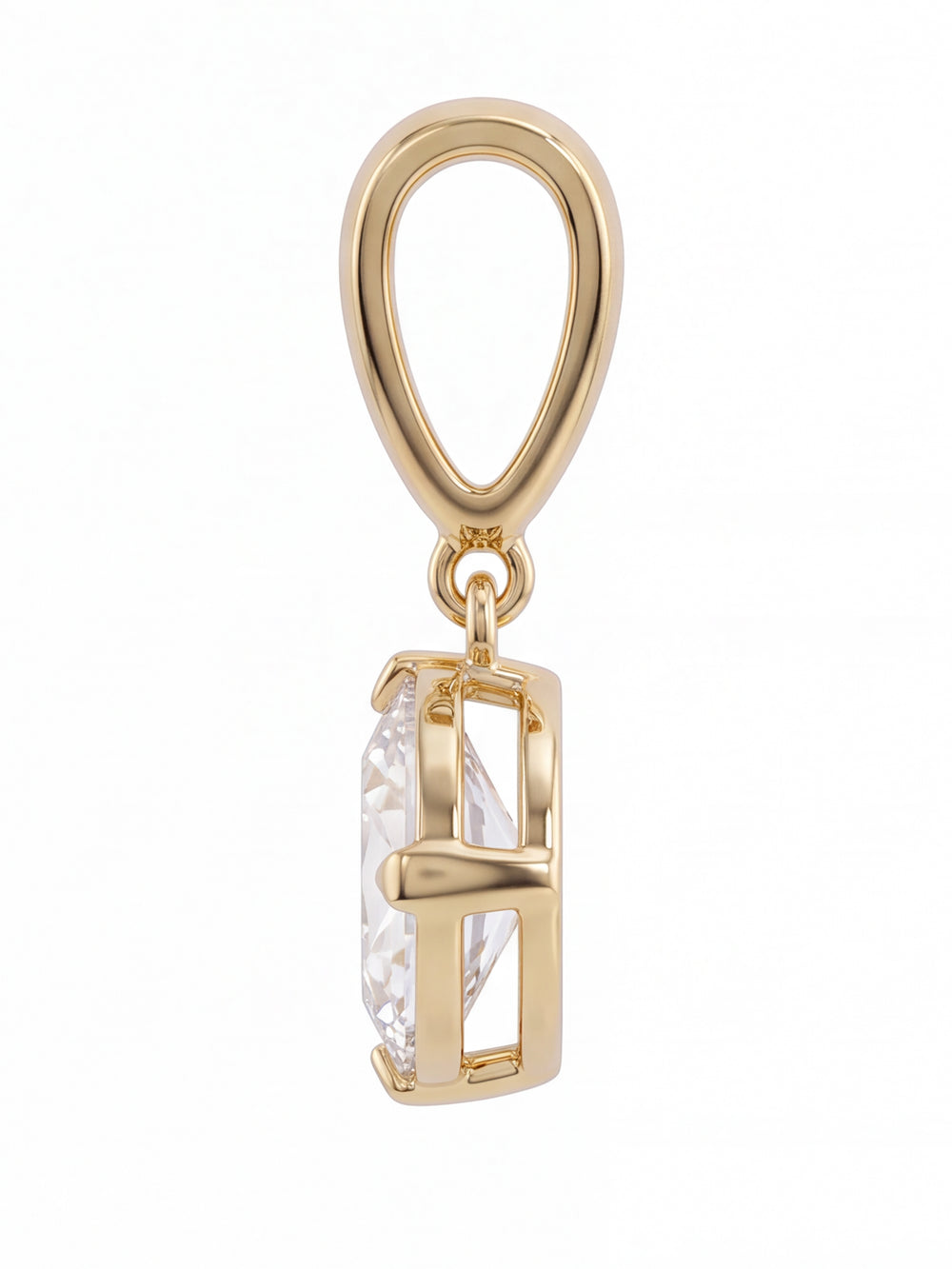 Dije Diamante Lab Grown Corte Ovalo Oro 14k