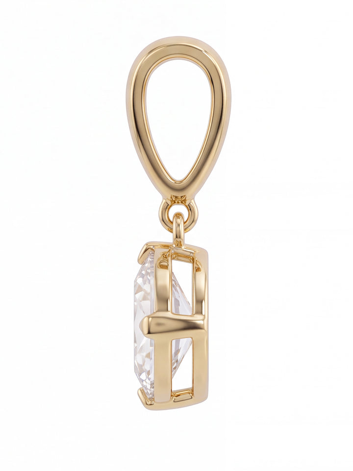 Dije Diamante Lab Grown Corte Ovalo Oro 14k