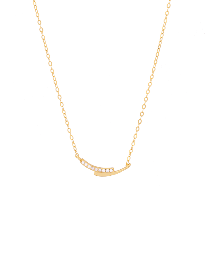 Collar Con Doble Linea Zirconias