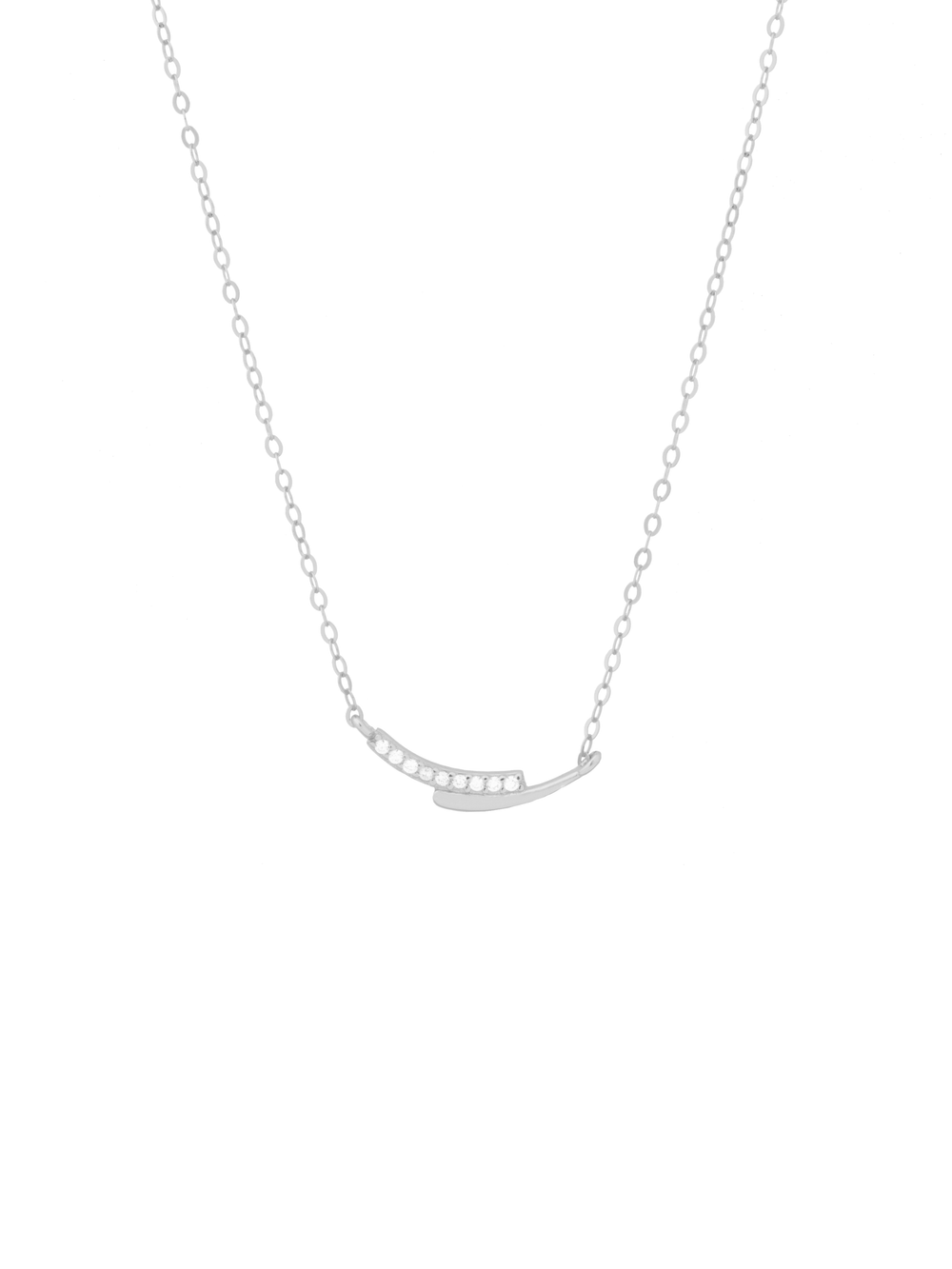 Collar Con Doble Linea Zirconias