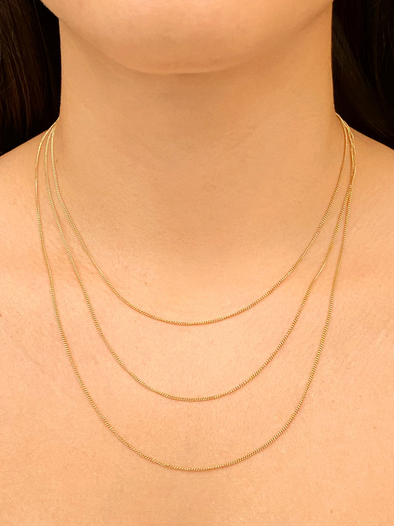 Cadena Eslabon Delgado Oro 14k