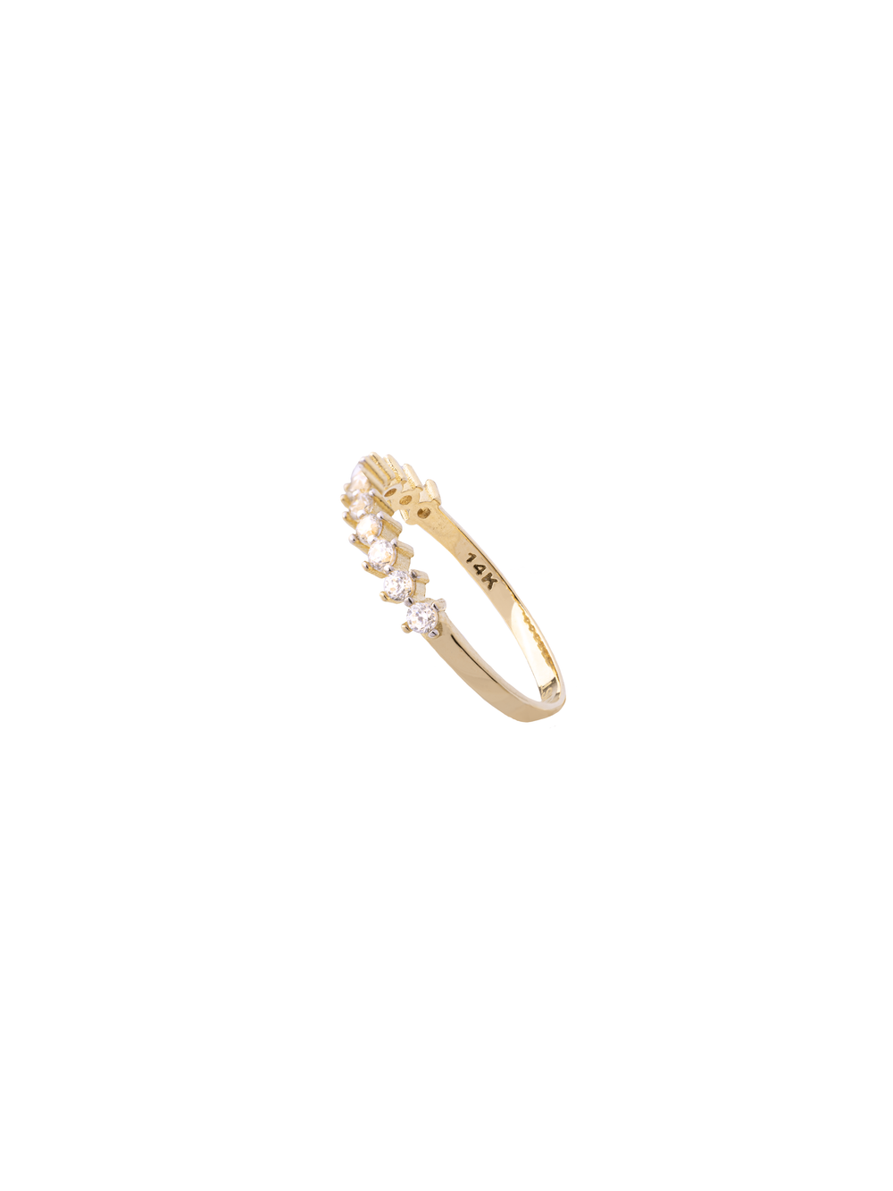 Anillo Zirconias Oro 14k