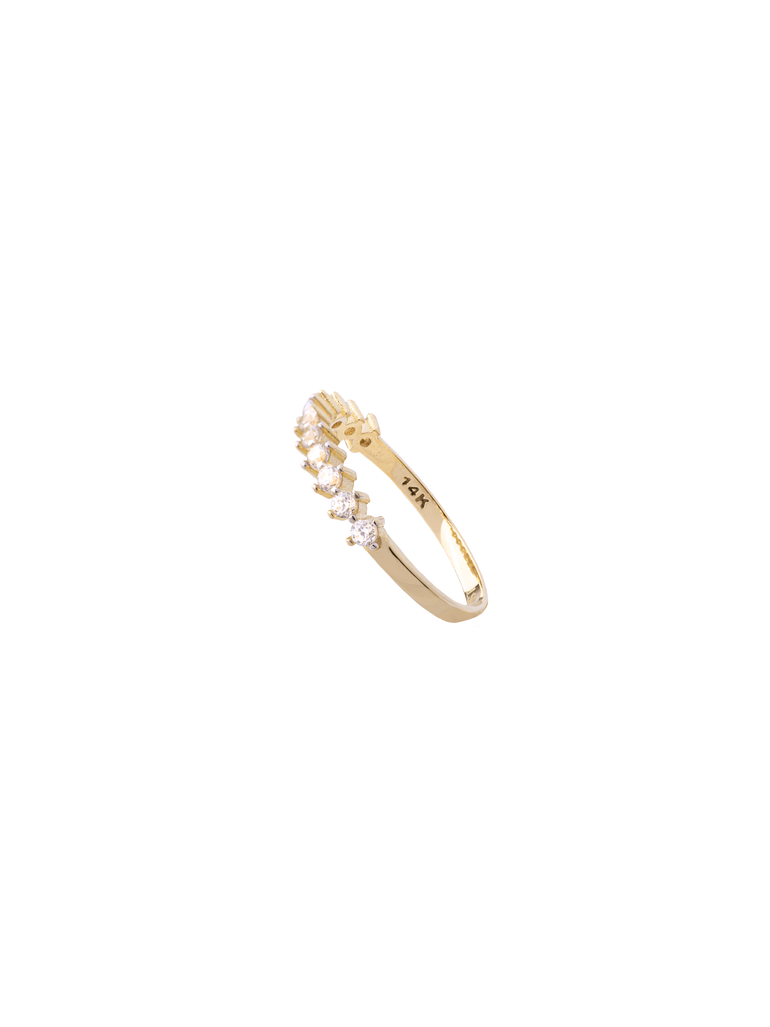 Anillo Zirconias Oro 14k