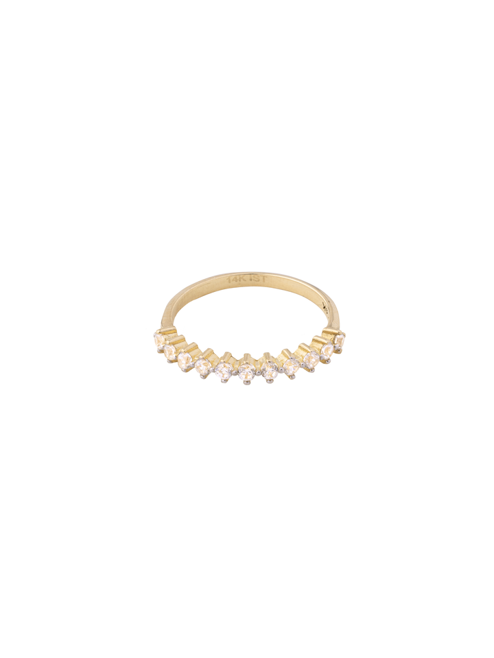 Anillo Zirconias Oro 14k