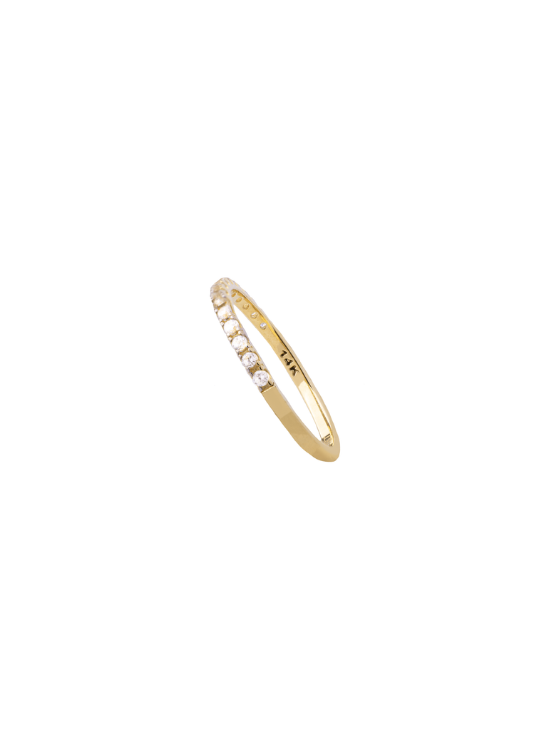Anillo Churumbela Zirconias Oro 14k